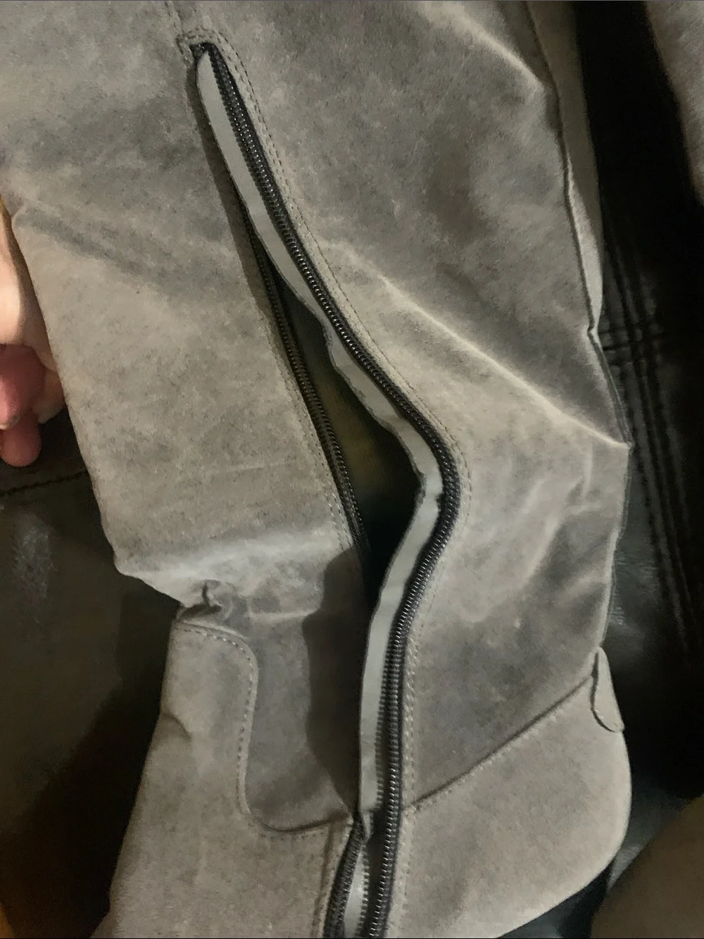 Yoki Grey Over-the-Knee Block Heel Boots